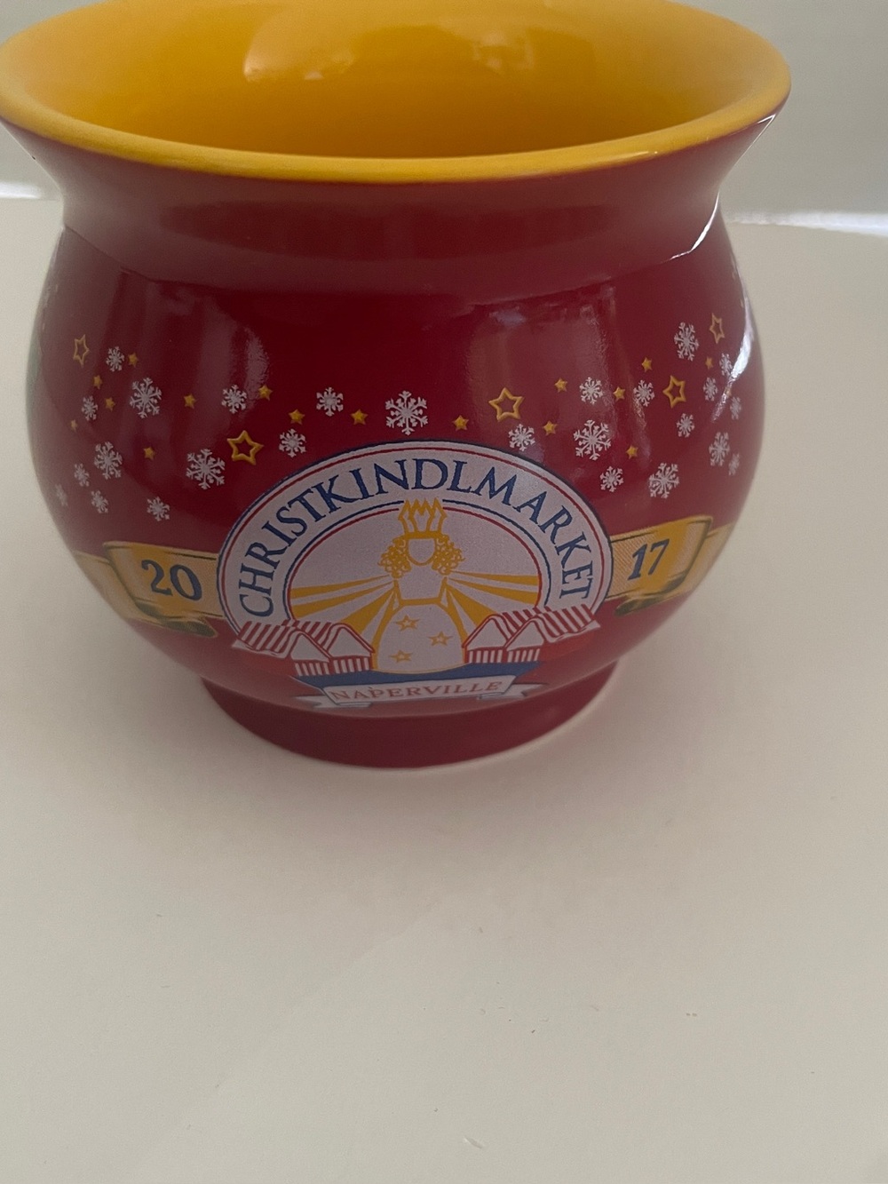 Christkindlmarket 🎄🎄Naperville, IL 2017 Red & Yellow Festive Mug